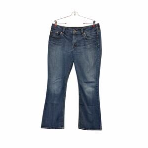 Silver Suki Bootcut Jeans Women's 16 Mid Rise Stretch Denim Curvy Flare Comfort